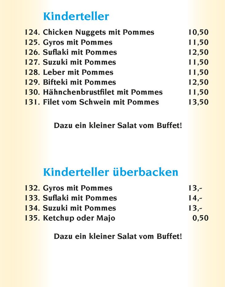 Klicken Sie sich durch unsere Speisekarte