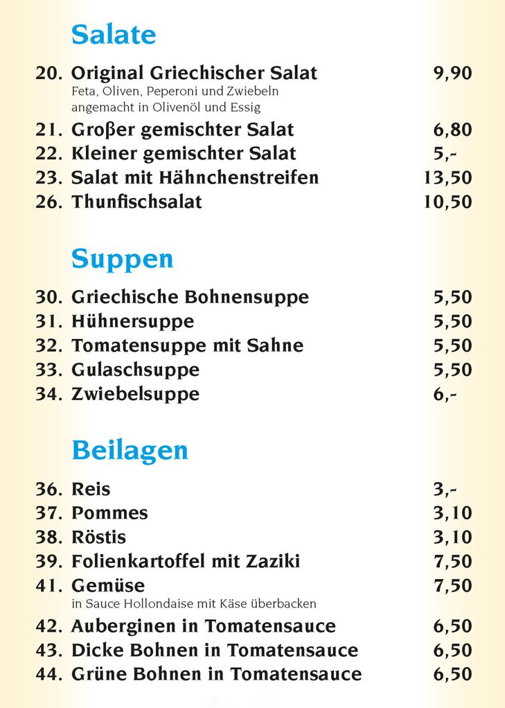 Klicken Sie sich durch unsere Speisekarte