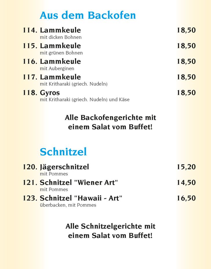 Klicken Sie sich durch unsere Speisekarte